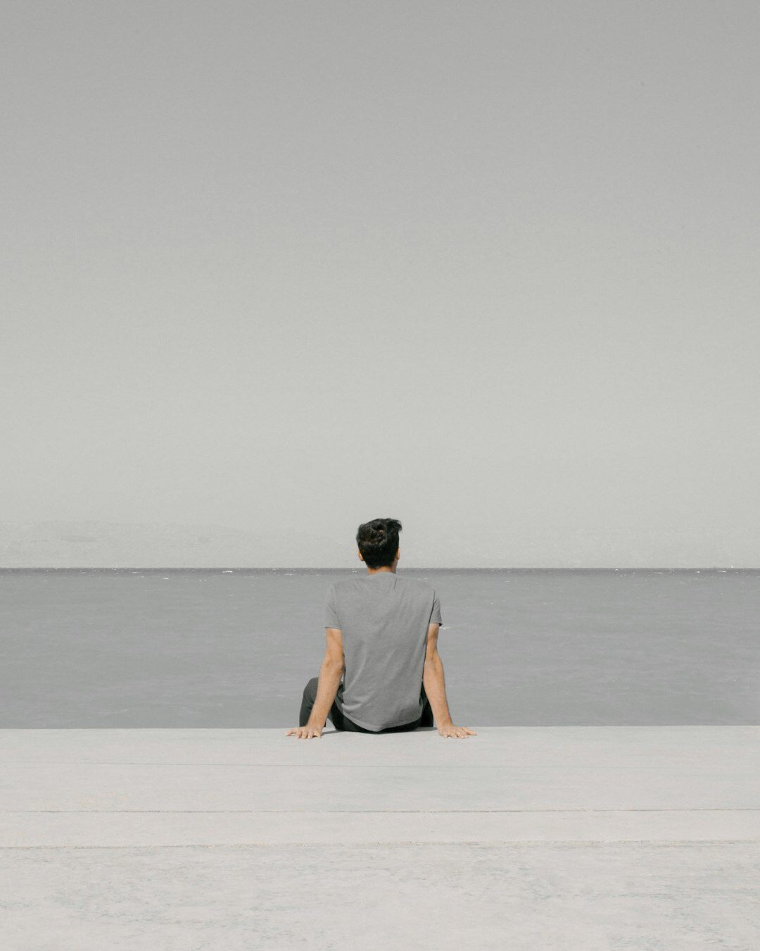 person reflecting alone